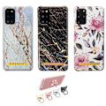 Miniatyrbillede 1 af 7: Samsung Galaxy S20 Plus - Beskyttelse af sager Blomster / Marmor Svart