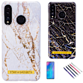 Miniatyrbillede 1 af 5: Huawei P30 Lite - Marmorbeskyttelse Svart