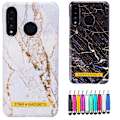 Miniatyrbillede 1 af 5: Huawei P30 Lite - Marmorbeskyttelse Vit