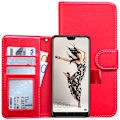 Miniatyrbillede 2 af 10: Huawei P20 Pro - PU Læder Pung Etui + Skærmbeskyttelse Rosa