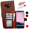 Pikkukuva 1 / 10: Samsung Galaxy Note 9 - Nahkakotelo / Lompakko Rosa