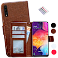 Pikkukuva 1 / 10: Samsung Galaxy A50 - PU Nahkainen Lompakkokotelo Svart
