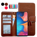 Miniatyrbillede 1 af 6: Samsung Galaxy A20e - PU Læder Pung Etui Vit