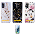 Miniatyrbillede 1 af 7: Samsung Galaxy S20 - Beskyttelse af sager Blomster / Marmor Svart