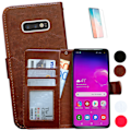 Miniatyrbillede 1 af 10: Samsung Galaxy S10e - PU Læder Pung Etui Brun
