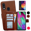 Pikkukuva 1 / 10: Samsung Galaxy A40 - PU nahkainen lompakkokotelo Brun