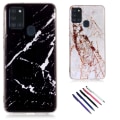 Miniatyrbillede 1 af 3: Samsung Galaxy A21s - Marmorbeskyttelse Svart