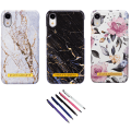 Miniatyrbillede 1 af 7: iPhone XR - Beskyttelse af blomster / marmor Rosa