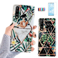 Miniatyrbillede 1 af 3: Huawei P30 Lite - Geometrisk Blomster Etui Vit