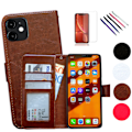 Miniatyrbillede 1 af 10: iPhone 11 - PU Læderpung Etui Svart