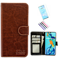 Miniatyrbillede 1 af 3: Huawei P30 Pro - PU Læder Pung Etui Svart