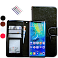 Miniatyrbillede 1 af 10: Huawei Mate 20 Pro - PU Læder Pung Etui Svart