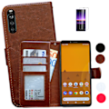 Miniatyrbillede 1 af 10: Sony Xperia 10 II - PU Læder Pung Etui Brun