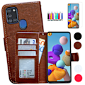 Miniatyrbillede 1 af 9: Beskyt din Galaxy A21s - Læder etui! Svart