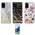 Miniatyrbillede 1 af 7: Samsung Galaxy S20 Plus - Beskyttelse af etui Blomster / Marmor Svart