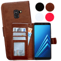 Miniatyrbild 1 av 10: Samsung Galaxy A8 2018 - Läderfodral/Skydd Brun