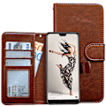 Miniatyrbillede 5 af 10: Huawei P20 Pro - PU Læder Pung Etui + Touch Brun