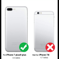Pikkukuva 9 / 9: iPhone 7 Plus / 8 Plus - Korttikotelo Suoja Läpinäkyvä