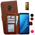Miniatyrbild 1 av 10: Samsung Galaxy A8 2018 - Läderfodral/Skydd Rosa