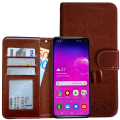 Miniatyrbillede 4 af 9: Samsung Galaxy S10 - PU Læderpung Etui Brun