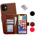 Miniatyrbillede 1 af 10: iPhone 12 Mini - PU Læder Pung Etui Vit
