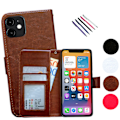 Pikkukuva 1 / 10: iPhone 12 Mini - PU Nahkainen Lompakkokotelo Svart