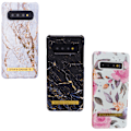 Miniatyrbillede 1 af 8: Samsung Galaxy S10 - Etui Beskyttelse Marmor / Rose Svart