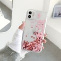 Miniatyrbillede 4 af 10: iPhone 12 - Bevægelig Glitter 3D Bling Telefon Cover Röd