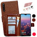 Miniatyrbillede 1 af 7: Huawei P20 Pro - PU Læder Pung Etui + Ring Svart