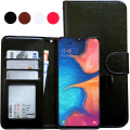 Miniatyrbillede 1 af 6: Samsung Galaxy A20e - PU Læder Pung Etui Brun