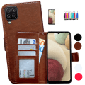 Miniatyrbillede 3 af 11: Samsung Galaxy A12 / A12 5G - PU Læderpung Etui Svart