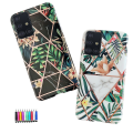 Miniatyrbillede 1 af 6: Samsung Galaxy A51 - Geometrisk Blomster Etui Vit
