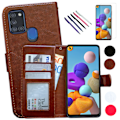 Pikkukuva 1 / 9: Suojaa Galaxy A21s - Nahkakotelot! Brun