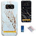 Miniatyrbillede 1 af 6: Samsung Galaxy S8 - Cover / Beskyttelse / Marmor Svart