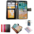 Pikkukuva 1 / 6: iPhone Xr - PU Nahkainen Lompakkokotelo Vit