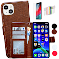 Miniatyrbillede 1 af 10: iPhone 14 - PU Læder Pung Etui Rosa