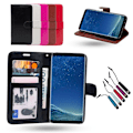 Pikkukuva 1 / 6: Samsung Galaxy S8 - Case/ Lompakko + Kosketuskynä Svart