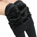 Miniatyrbillede 10 af 11: Varme Foret Leggings til Vinter Svart
