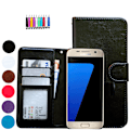 Pikkukuva 1 / 8: Nahkakotelo Samsung S7 - Kosketuskynällä! Svart