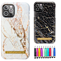 Miniatyrbillede 1 af 7: iPhone 12 Pro Max - Marmorbeskyttelse Svart