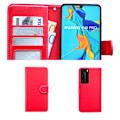 Pikkukuva 5 / 6: Mukavuus ja suoja Huawei P40 Pro - Nahkakotelo! Rosa