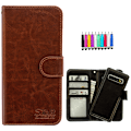 Miniatyrbillede 1 af 3: Komfort & Beskyttelse S10 med læder - Samsung Galaxy S10 Etui Svart