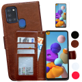 Miniatyrbillede 1 af 9: Samsung Galaxy A21s - Pungetui i PU-læder Vit