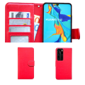 Pikkukuva 5 / 6: Huawei P40 - PU nahkainen lompakkokotelo Vit
