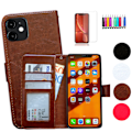 Miniatyrbillede 1 af 10: iPhone 11 - PU Læderpung Etui Svart
