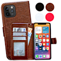 Miniatyrbillede 1 af 11: iPhone 12 Pro Max - PU Læder Pung Etui Svart