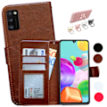 Miniatyrbillede 1 af 10: Samsung Galaxy A41 - PU Læderpung Etui Svart