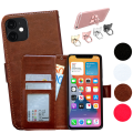 Pikkukuva 1 / 10: iPhone 12 Mini - PU-nahkainen lompakkokotelo Svart