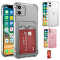 Miniatyrbillede 1 af 10: iPhone 11 - Kort etui Beskyttelse Transparent Grå