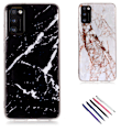 Miniatyrbillede 1 af 5: Samsung Galaxy A41 - Marmorbeskyttelse Vit